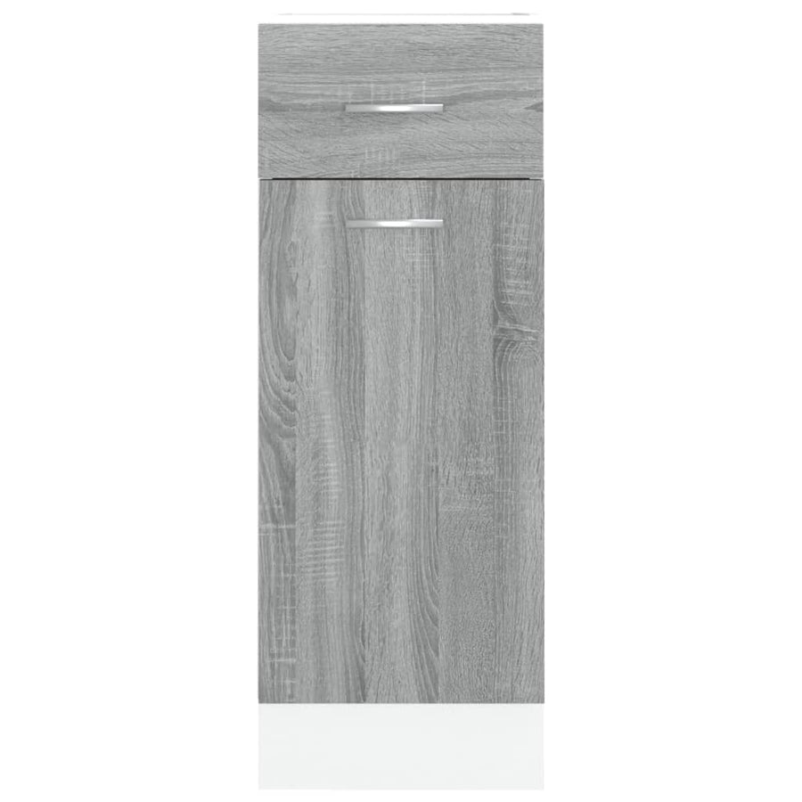 Onderkast Met Lade 30X46X81,5 Cm Bewerkt Hout Grijs Sonoma Grijs Sonoma Onderkast met lade 30 cm