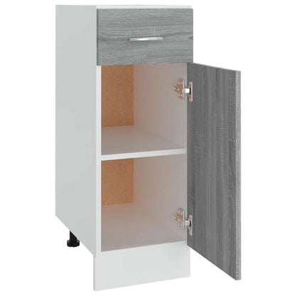Onderkast Met Lade 30X46X81,5 Cm Bewerkt Hout Grijs Sonoma Grijs Sonoma Onderkast met lade 30 cm