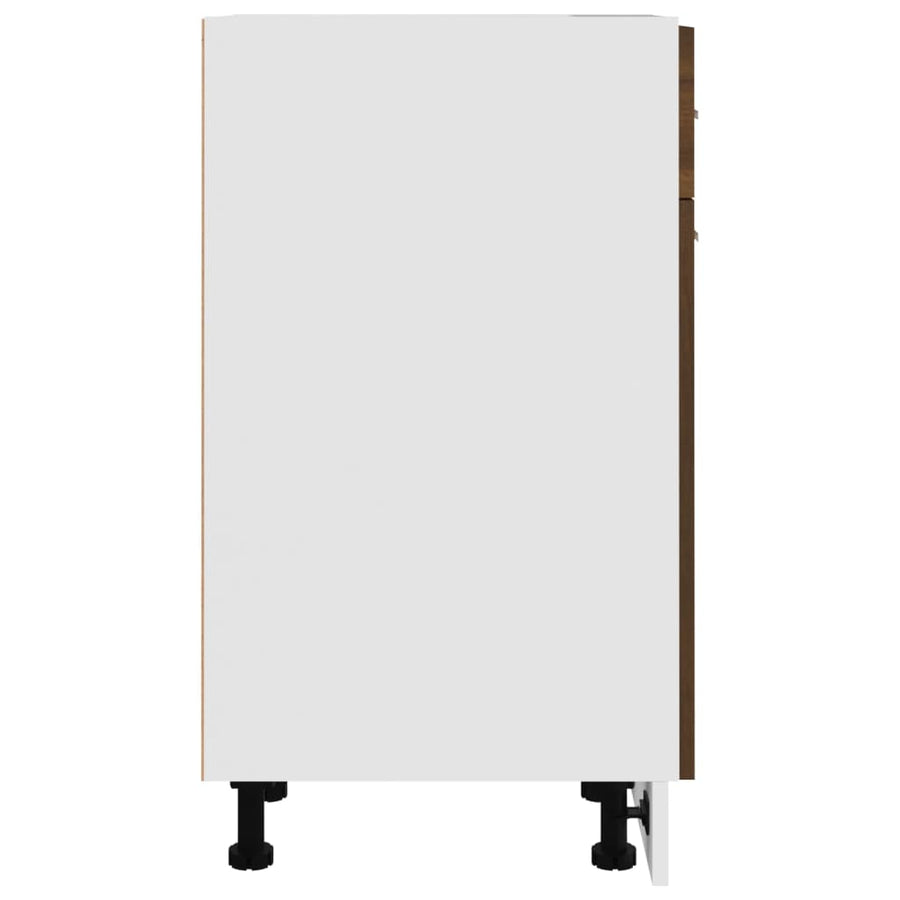 Onderkast Met Lade 30X46X81,5 Cm Bewerkt Hout Bruin Eikenkleur Bruineiken Onderkast met lade 30 cm