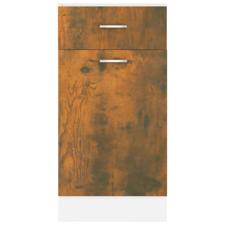 Onderkast met lade 40x46x81,5 cm bewerkt hout gerookt eiken Gerookt eiken