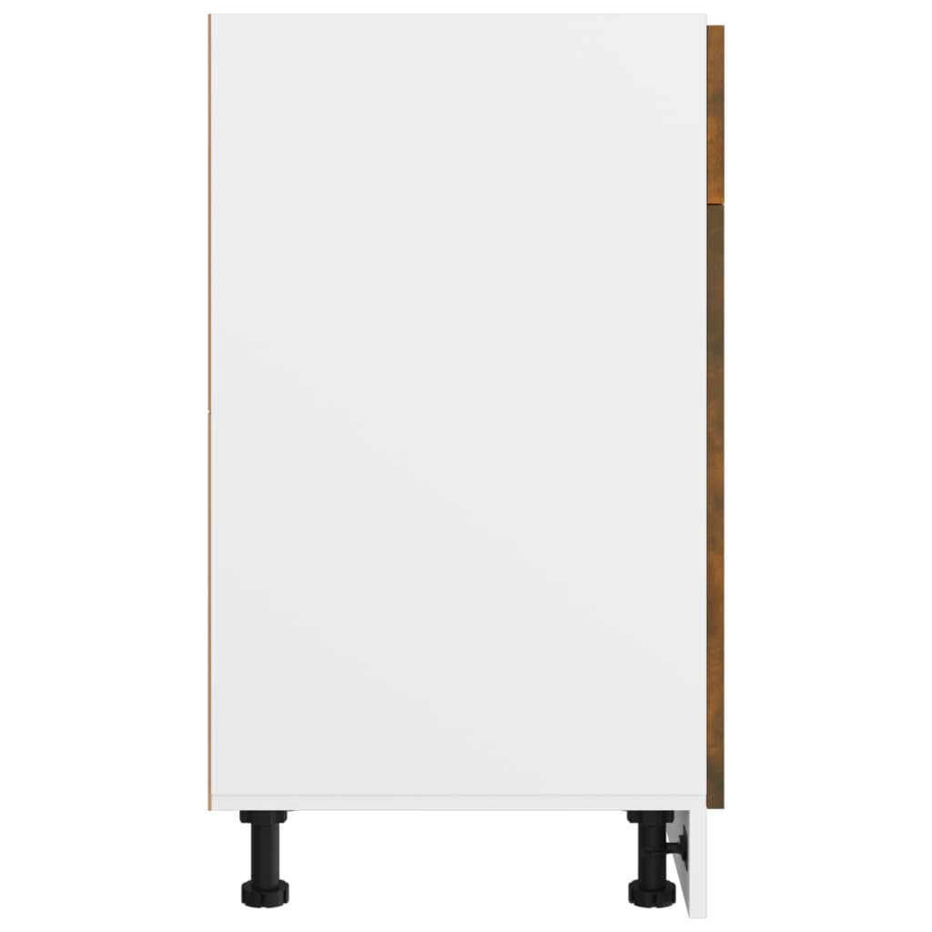 Onderkast met lade 40x46x81,5 cm bewerkt hout gerookt eiken Gerookt eiken