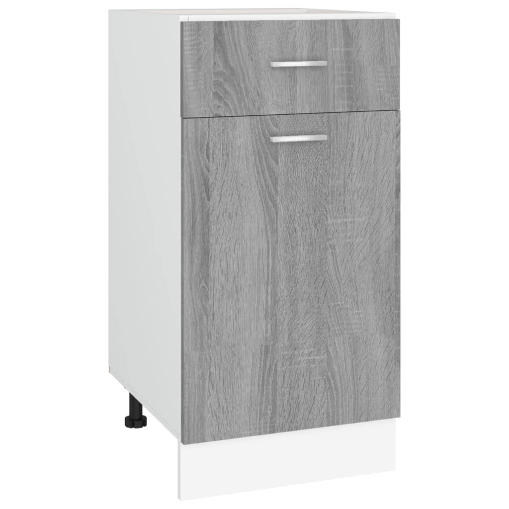 Onderkast Met Lade 40X46X8,5 Cm Bewerkt Hout Grijs Sonoma Onderkast met lade 40 cm