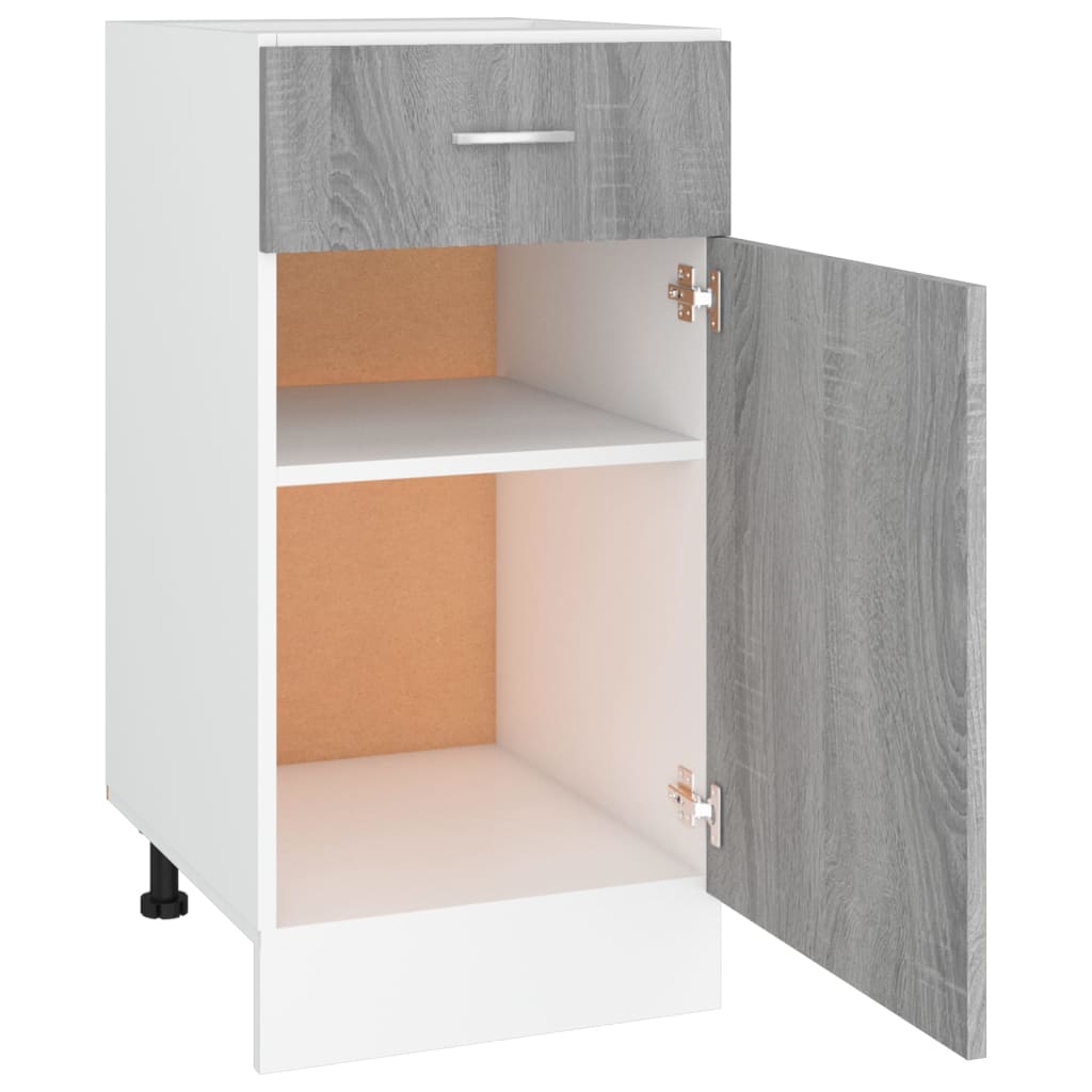 Onderkast Met Lade 40X46X8,5 Cm Bewerkt Hout Grijs Sonoma Onderkast met lade 40 cm