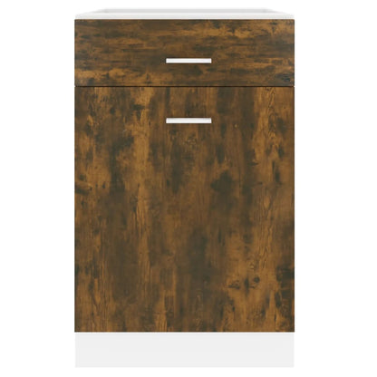 Onderkast met lade 50x46x81,5 cm bewerkt hout gerookt eiken Gerookt eiken