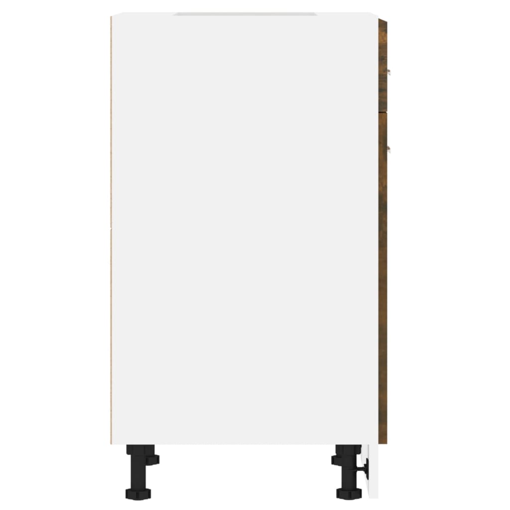 Onderkast met lade 50x46x81,5 cm bewerkt hout gerookt eiken Gerookt eiken