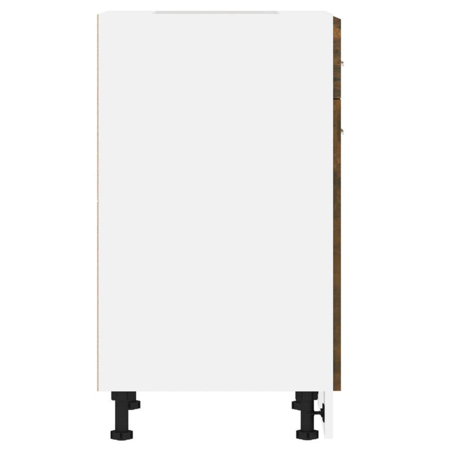 Onderkast met lade 50x46x81,5 cm bewerkt hout gerookt eiken Gerookt eiken