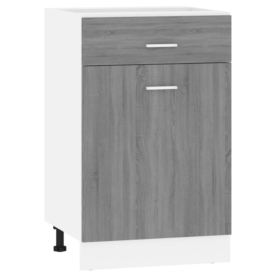 Onderkast met lade 50x46x81,5 cm bewerkt hout grijs sonoma Onderkast met lade 50 cm