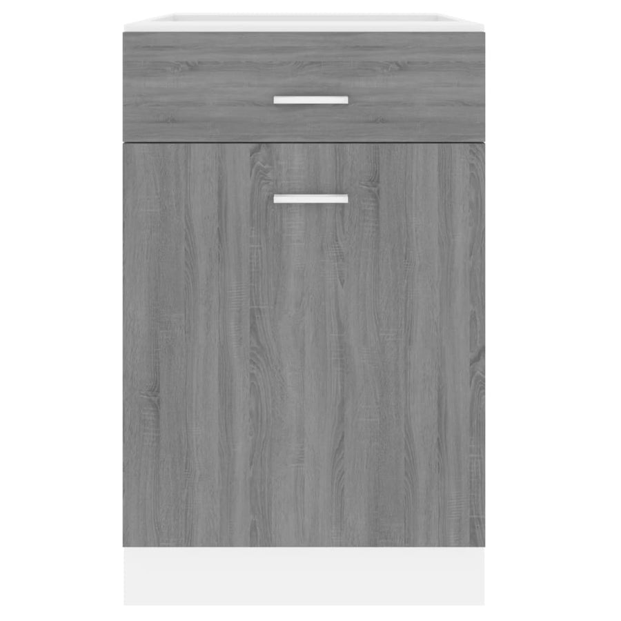 Onderkast met lade 50x46x81,5 cm bewerkt hout grijs sonoma Onderkast met lade 50 cm