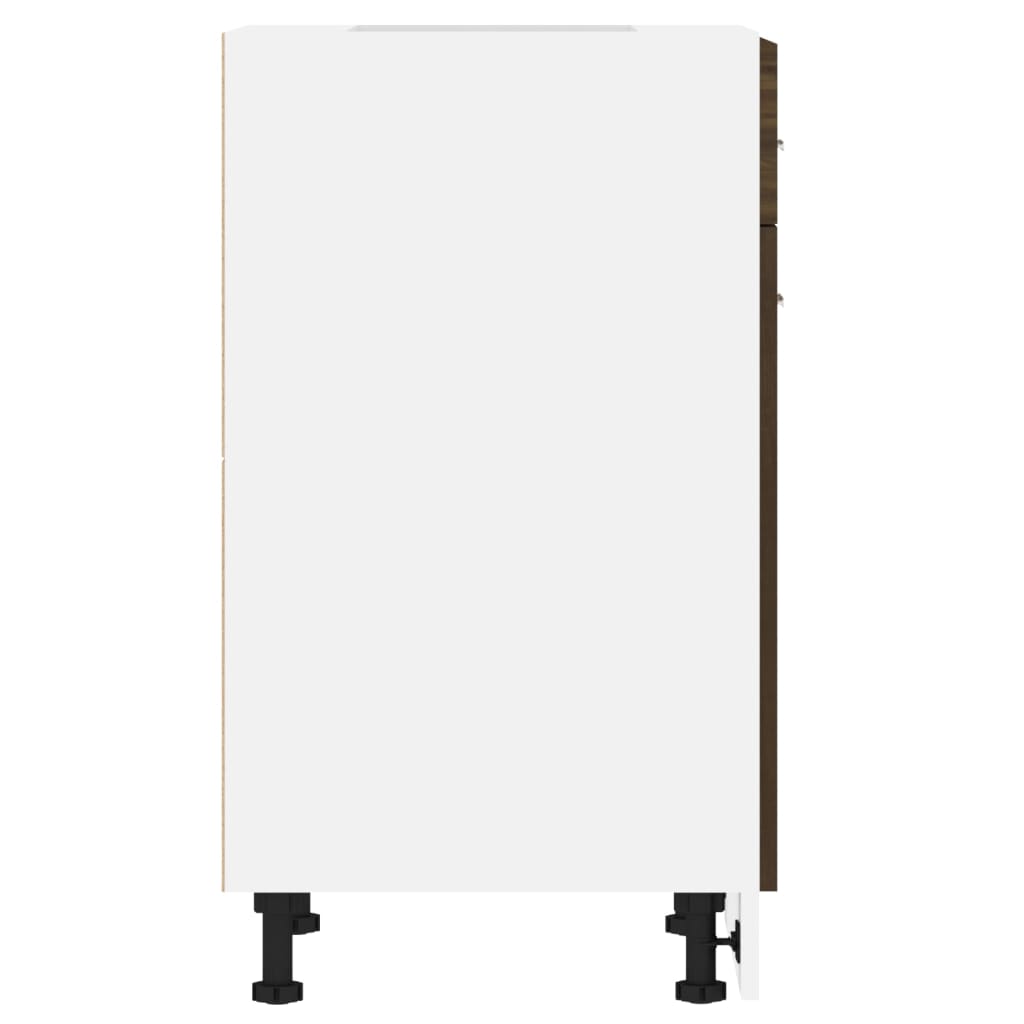 Onderkast Met Lade 50X46X8,5 Cm Bewerkt Hout Kleurig Bruineiken Onderkast met lade 50 cm