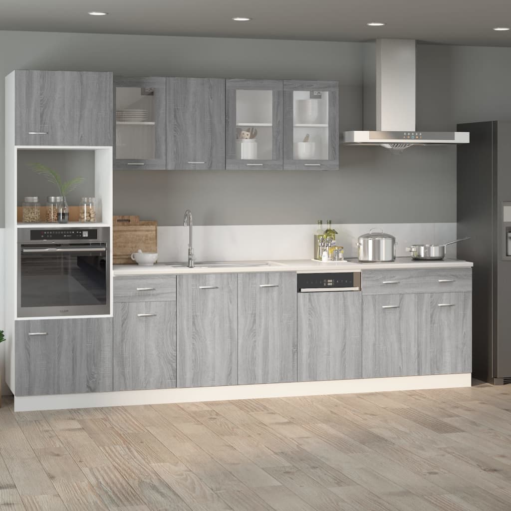 Onderkast met lade 80x46x81,5 cm bewerkt hout grijs sonoma Onderkast met lade 80 cm
