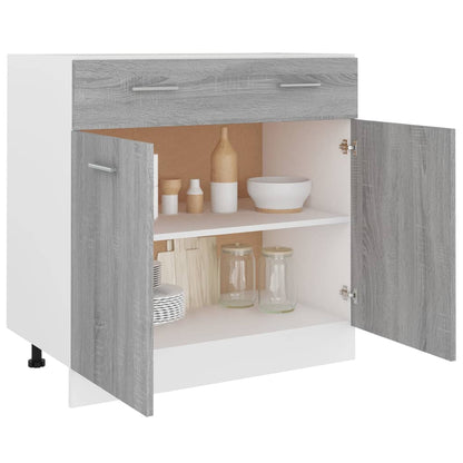 Onderkast met lade 80x46x81,5 cm bewerkt hout grijs sonoma Onderkast met lade 80 cm