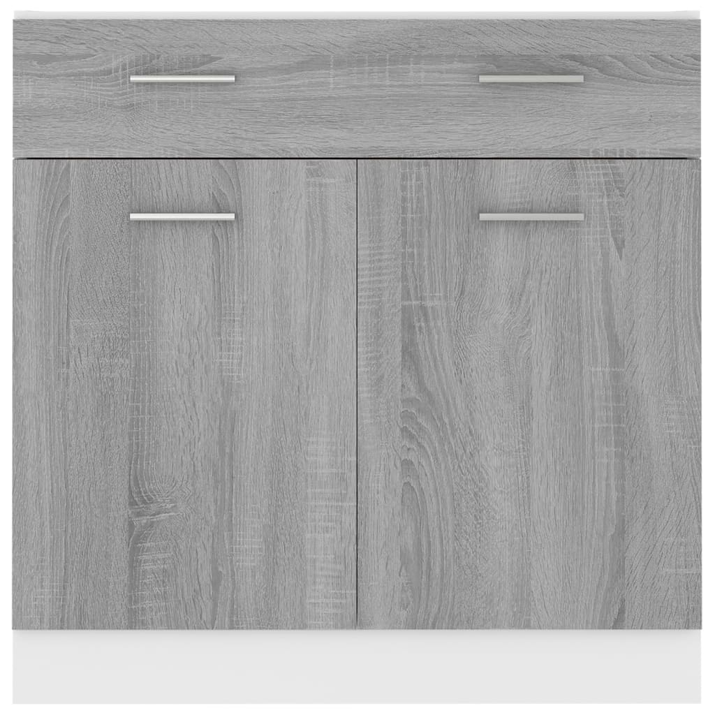 Onderkast met lade 80x46x81,5 cm bewerkt hout grijs sonoma Onderkast met lade 80 cm