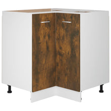 Keukenkastje 75,5x75,5x80,5 cm bewerkt hout gerookt eikenkleur Hoekonderkast