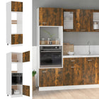 Microwave cabinet Lyon 60x57x207 cm engineered wood smoked oak