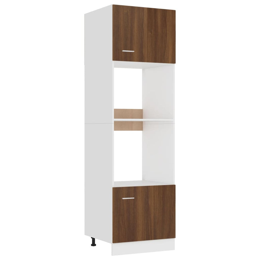 60X57X207 Cm Bewerkt Hout Bruin Eikenkleur Magnetronkast
