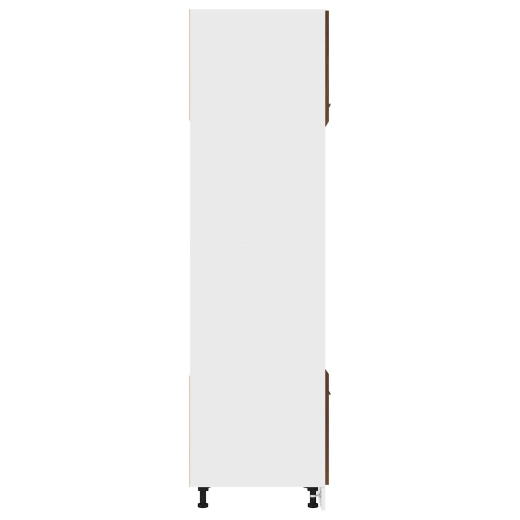 60X57X207 Cm Bewerkt Hout Bruin Eikenkleur Magnetronkast