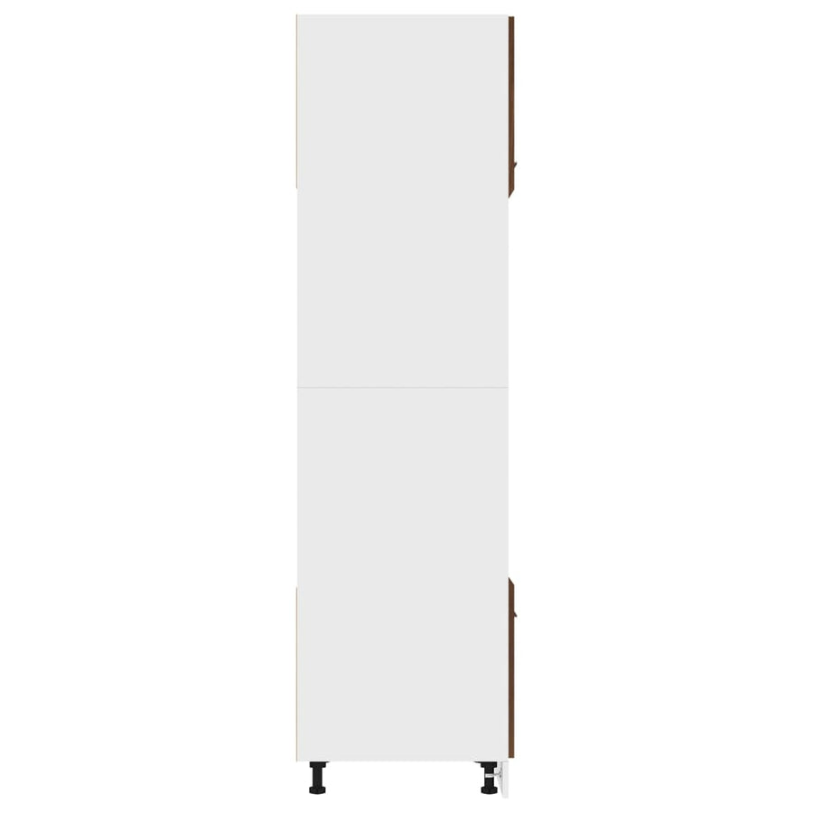 60X57X207 Cm Bewerkt Hout Bruin Eikenkleur Magnetronkast