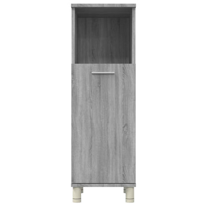 Badkamerkast 30X30X95 Cm Bewerkt Hout Eikenkleurig Grijs sonoma