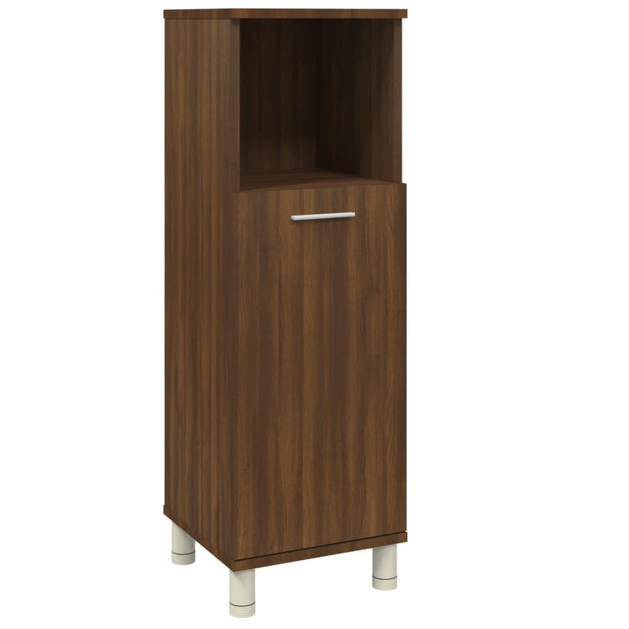 Badkamerkast 30X30X95 Cm Bewerkt Hout Bruin Eikenkleur Bruineiken