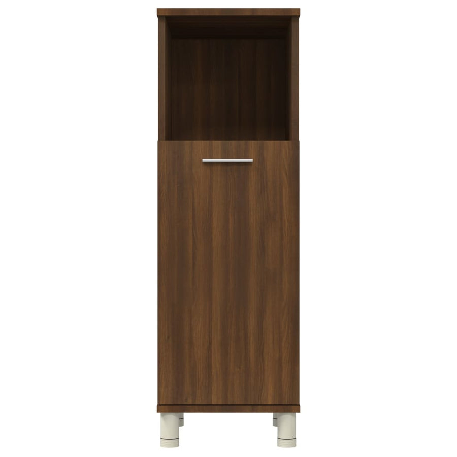 Badkamerkast 30X30X95 Cm Bewerkt Hout Bruin Eikenkleur Bruineiken