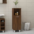 Badkamerkast 30x30x95 cm bewerkt hout bruin