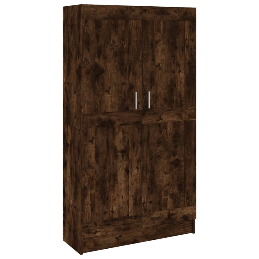Boekenkast 82,5X30,5X50 Cm Bewerkt Hout Kleurig 82.5 x 30.5 x 150 cm Gerookt eiken