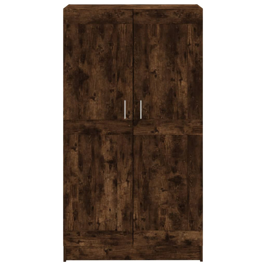 Boekenkast 82,5X30,5X50 Cm Bewerkt Hout Kleurig 82.5 x 30.5 x 150 cm Gerookt eiken
