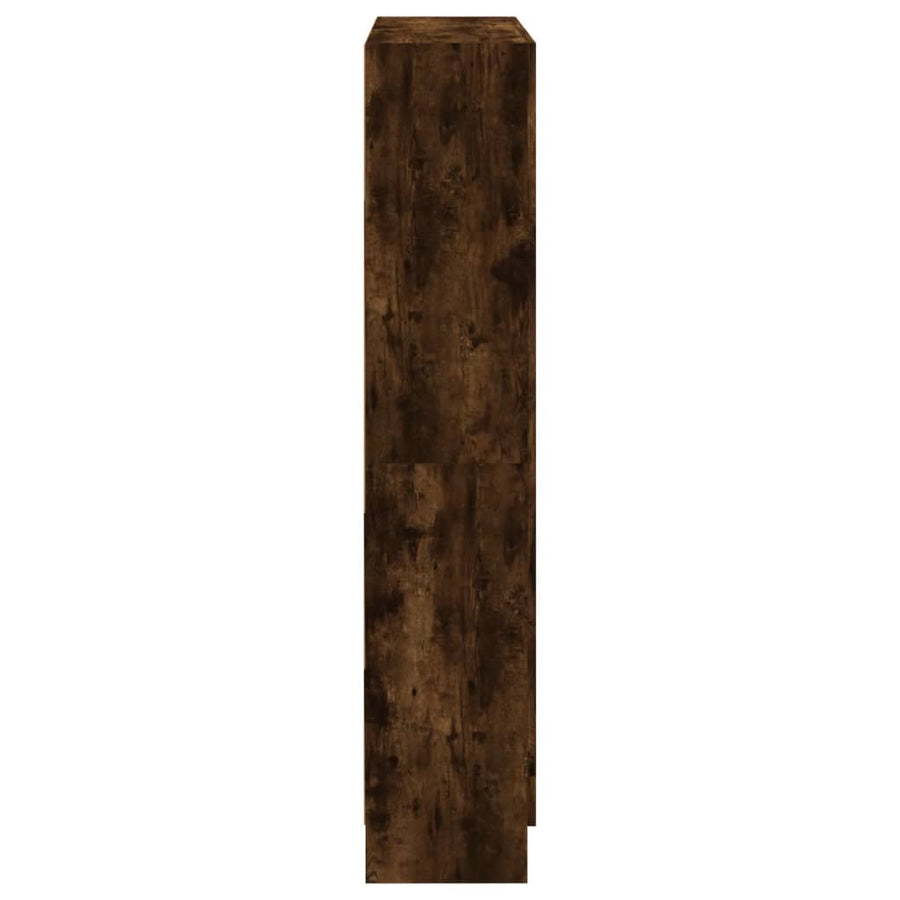 Boekenkast 82,5X30,5X50 Cm Bewerkt Hout Kleurig 82.5 x 30.5 x 150 cm Gerookt eiken
