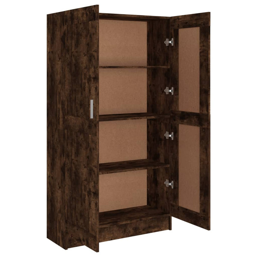 Boekenkast 82,5X30,5X50 Cm Bewerkt Hout Kleurig 82.5 x 30.5 x 150 cm Gerookt eiken