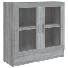 Vitrinekast 82,5x30,5x80 cm bewerkt hout grijs sonoma eiken 82.5 x 30.5 x 80 cm Grijs sonoma