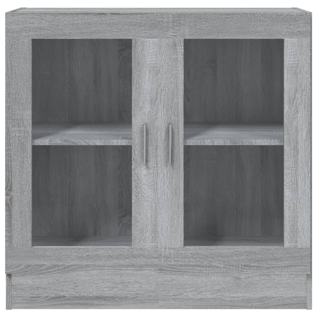Vitrinekast 82,5x30,5x80 cm bewerkt hout grijs sonoma eiken 82.5 x 30.5 x 80 cm Grijs sonoma