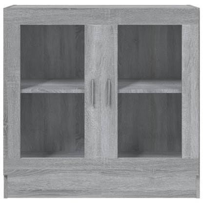 Vitrinekast 82,5x30,5x80 cm bewerkt hout grijs sonoma eiken 82.5 x 30.5 x 80 cm Grijs sonoma