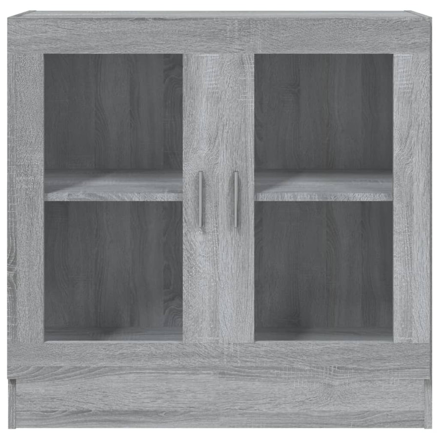 Vitrinekast 82,5x30,5x80 cm bewerkt hout grijs sonoma eiken 82.5 x 30.5 x 80 cm Grijs sonoma