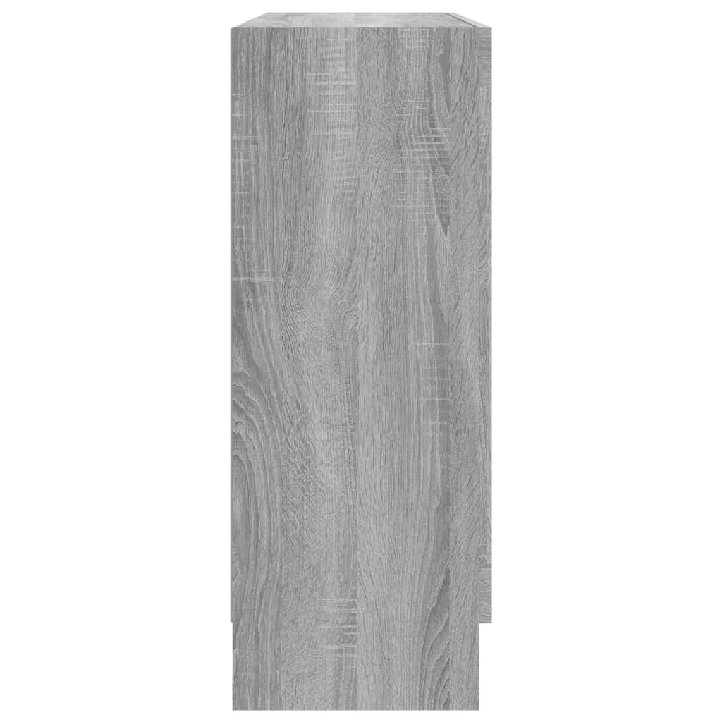 Vitrinekast 82,5x30,5x80 cm bewerkt hout grijs sonoma eiken 82.5 x 30.5 x 80 cm Grijs sonoma