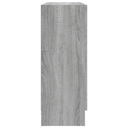 Vitrinekast 82,5x30,5x80 cm bewerkt hout grijs sonoma eiken 82.5 x 30.5 x 80 cm Grijs sonoma