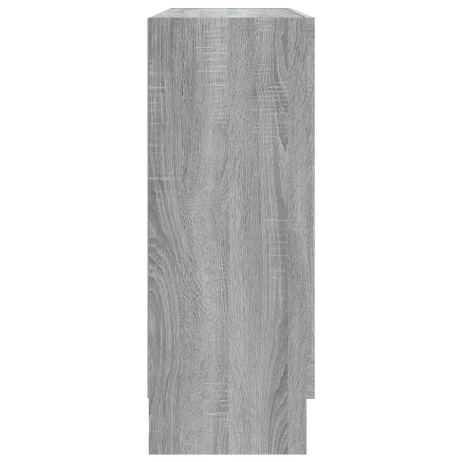 Vitrinekast 82,5x30,5x80 cm bewerkt hout grijs sonoma eiken 82.5 x 30.5 x 80 cm Grijs sonoma