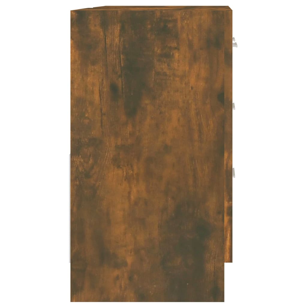 Wastafelkast 63x30x54 cm bewerkt hout gerookt eikenkleurig Gerookt eiken