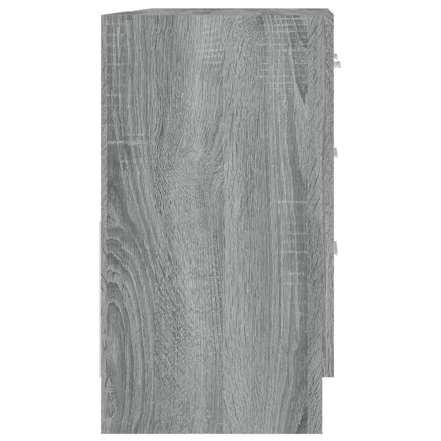 Wastafelkast 63x30x54 cm bewerkt hout grijs sonoma eikenkleurig Grijs sonoma