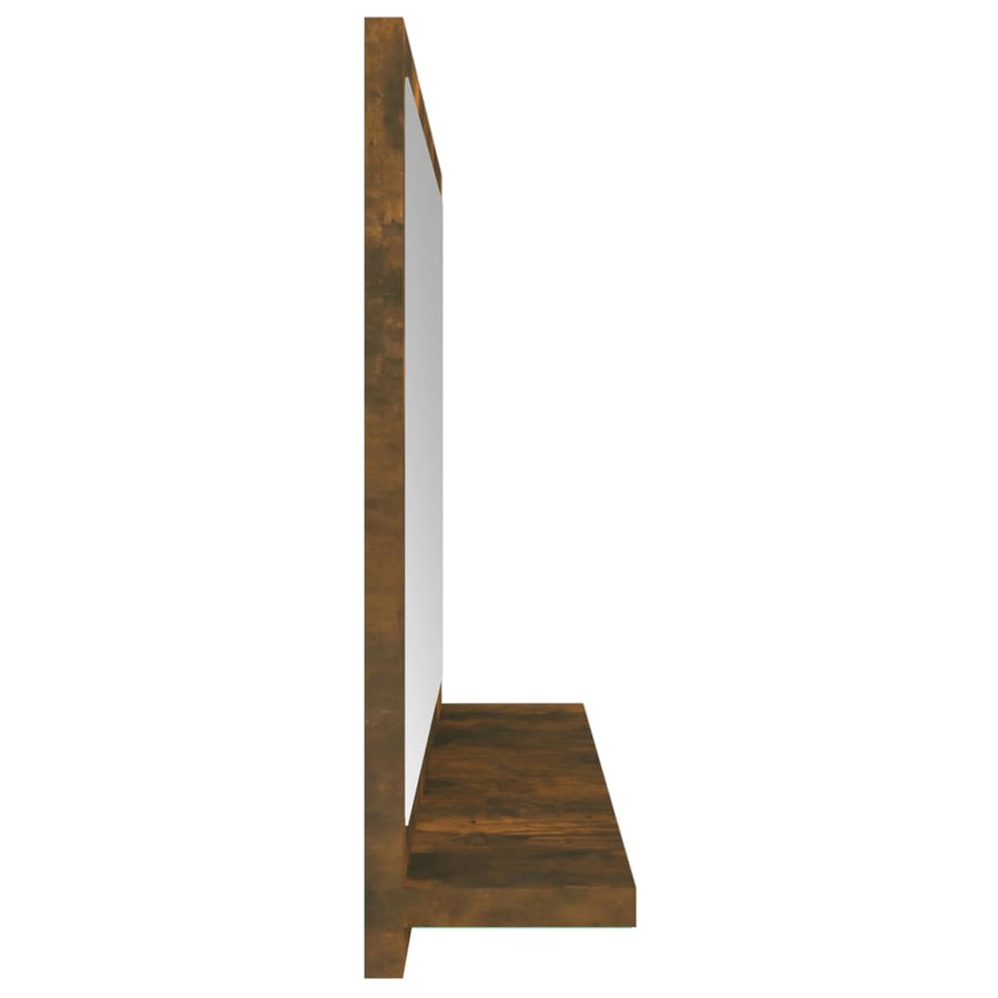 Badkamerspiegel 40X0,5X37 Cm Bewerkt Hout Kleurig Gerookt eiken 40 cm