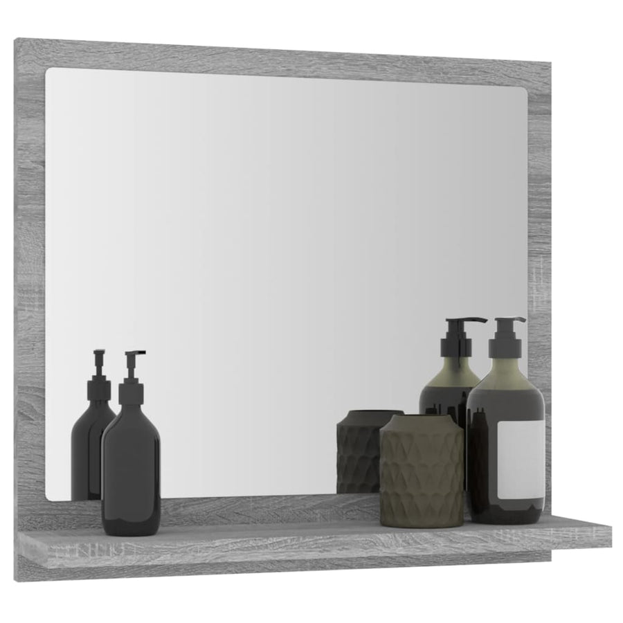 Badkamerspiegel 40X0,5X37 Cm Bewerkt Hout Eiken Grijs sonoma 40 cm