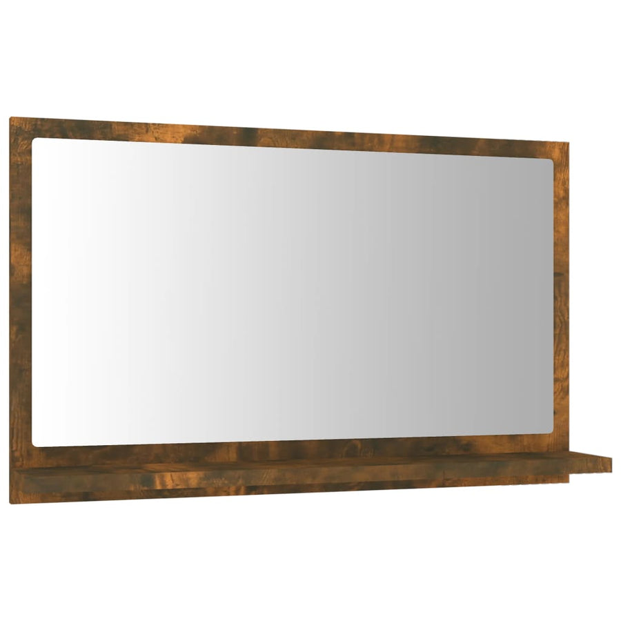 Badkamerspiegel 60X0,5X37 Cm Bewerkt Hout Kleurig Gerookt eiken 60 cm