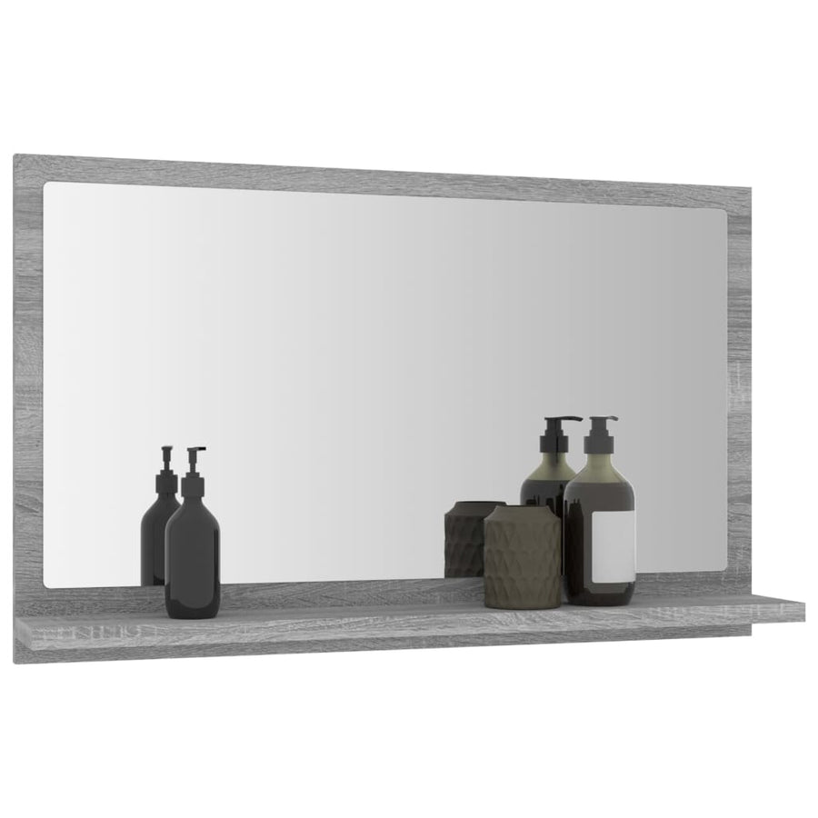 Badkamerspiegel 60X0,5X37 Cm Bewerkt Hout Eiken Grijs sonoma 60 cm