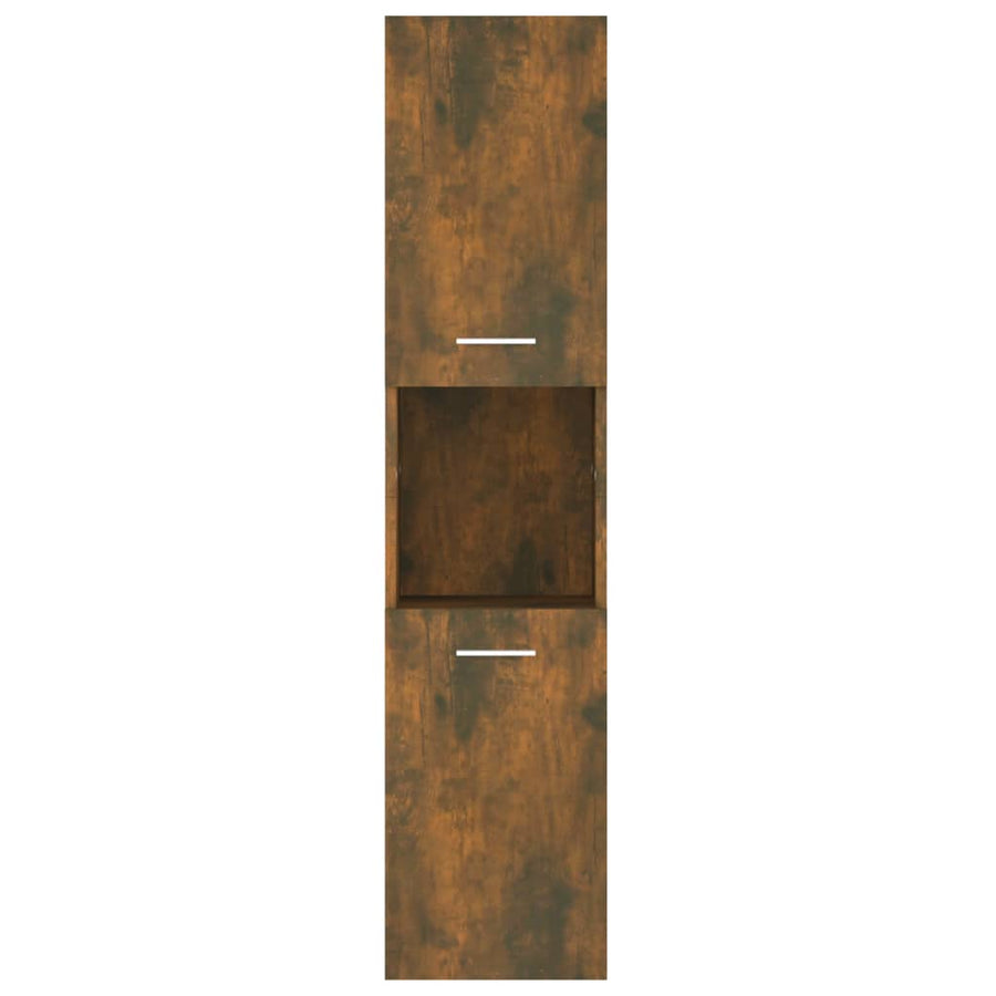 Badkamerkast 30X30X30 Cm Bewerkt Hout Kleurig Gerookt eiken