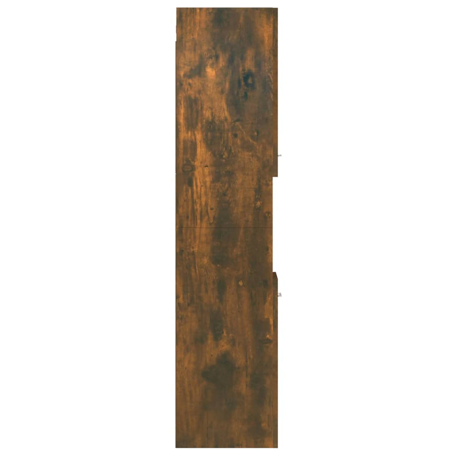 Badkamerkast 30X30X30 Cm Bewerkt Hout Kleurig Gerookt eiken