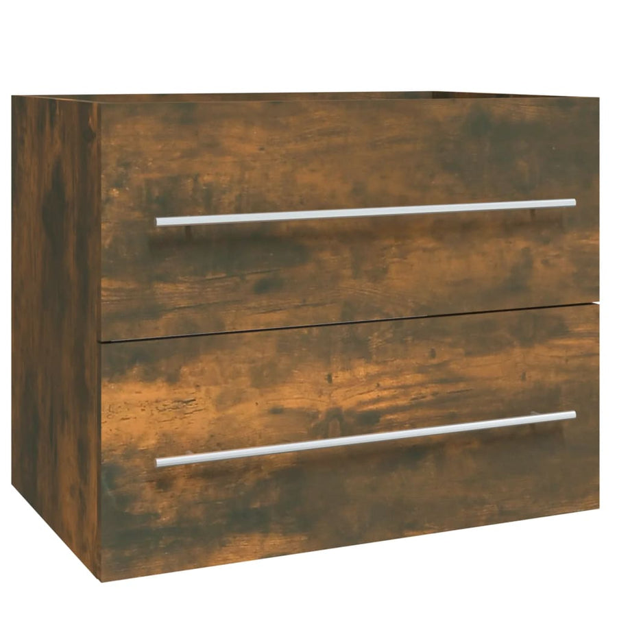 Wastafelkast 60X38,5X48 Cm Bewerkt Hout Kleurig 60 x 38.5 x 48 cm Gerookt eiken