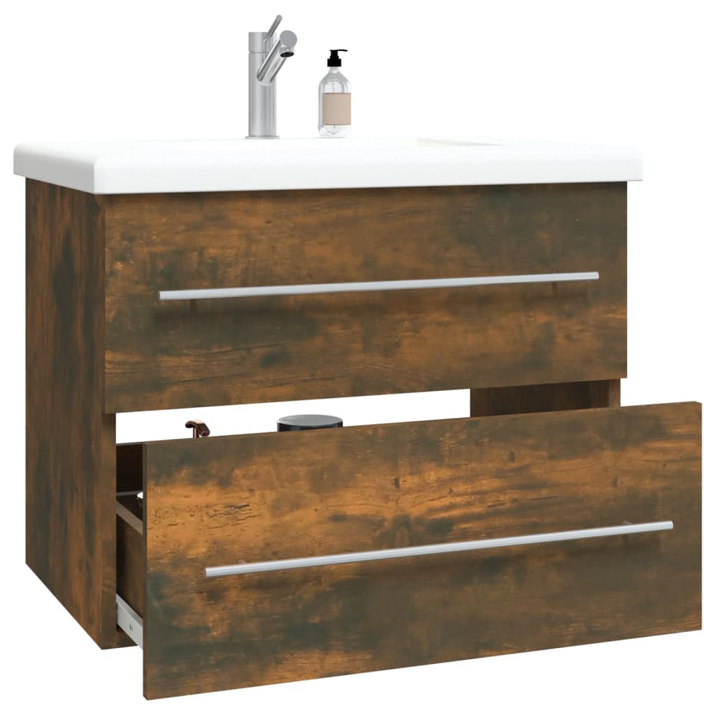 Wastafelkast 60X38,5X48 Cm Bewerkt Hout Kleurig 60 x 38.5 x 48 cm Gerookt eiken