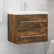 Wastafelkast 60x38,5x48 cm bewerkt hout gerookt eiken