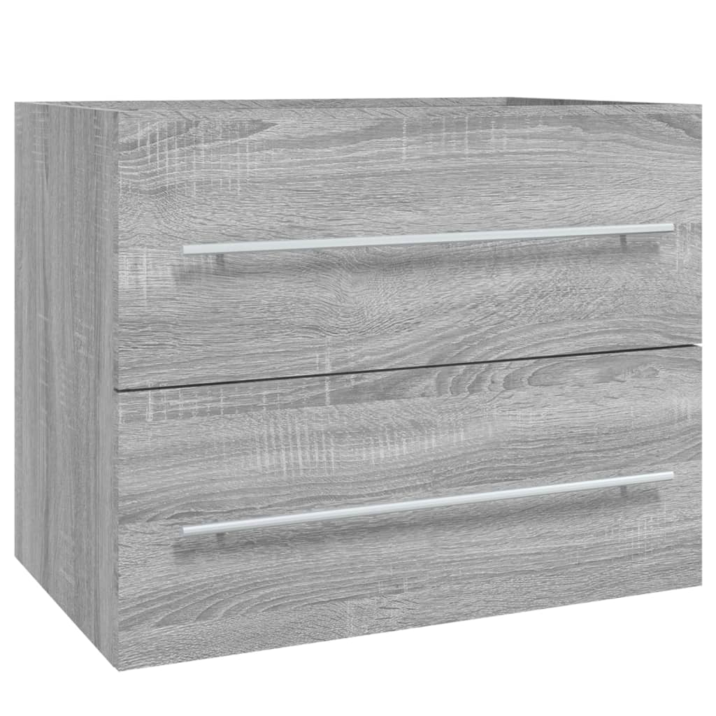 Wastafelkast 60X38,5X48 Cm Bewerkt Hout Eikenkleur 60 x 38.5 x 48 cm Grijs sonoma