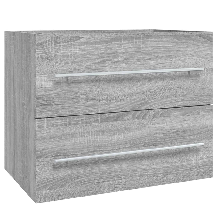 Wastafelkast 60X38,5X48 Cm Bewerkt Hout Eikenkleur 60 x 38.5 x 48 cm Grijs sonoma