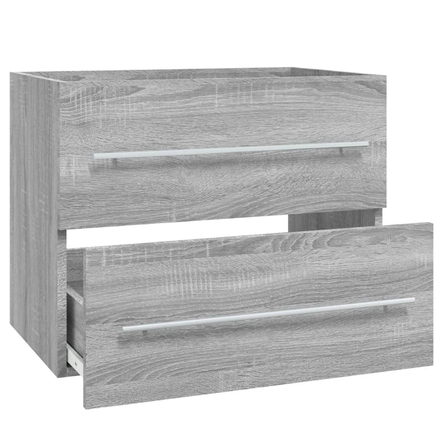 Wastafelkast 60X38,5X48 Cm Bewerkt Hout Eikenkleur 60 x 38.5 x 48 cm Grijs sonoma